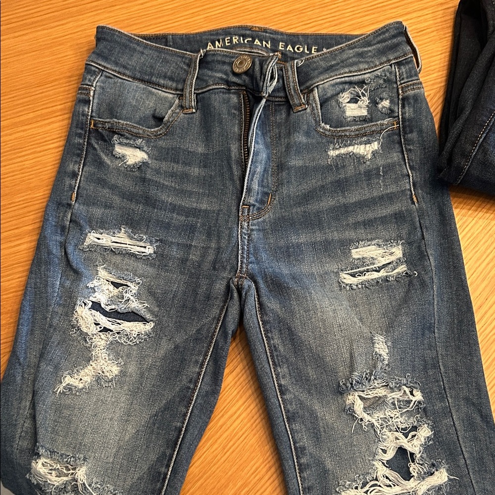 American Eagle Outfitters woman’s  Ripped Blue Jeans